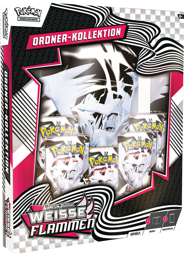 Weiße Flammen Binder Kollektion von Pokémon – Sammelordner (20 Seiten, 9 Fächer/Seite) & 5 Boosterpacks. Jetzt entdecken & deine Sammlung stilvoll erweitern!