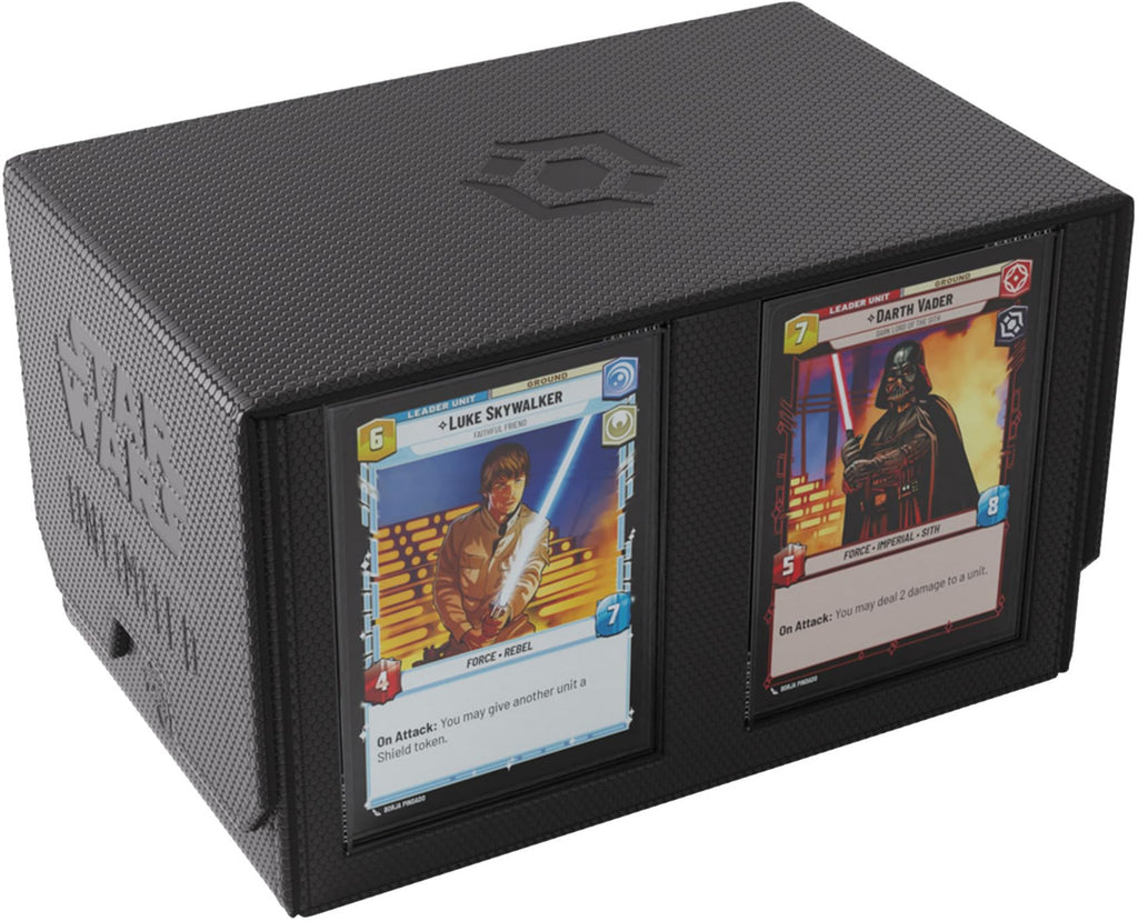 Gamegenic Double Deck Pod in Schwarz für Star Wars Unlimited – für zwei Decks und Zubehör