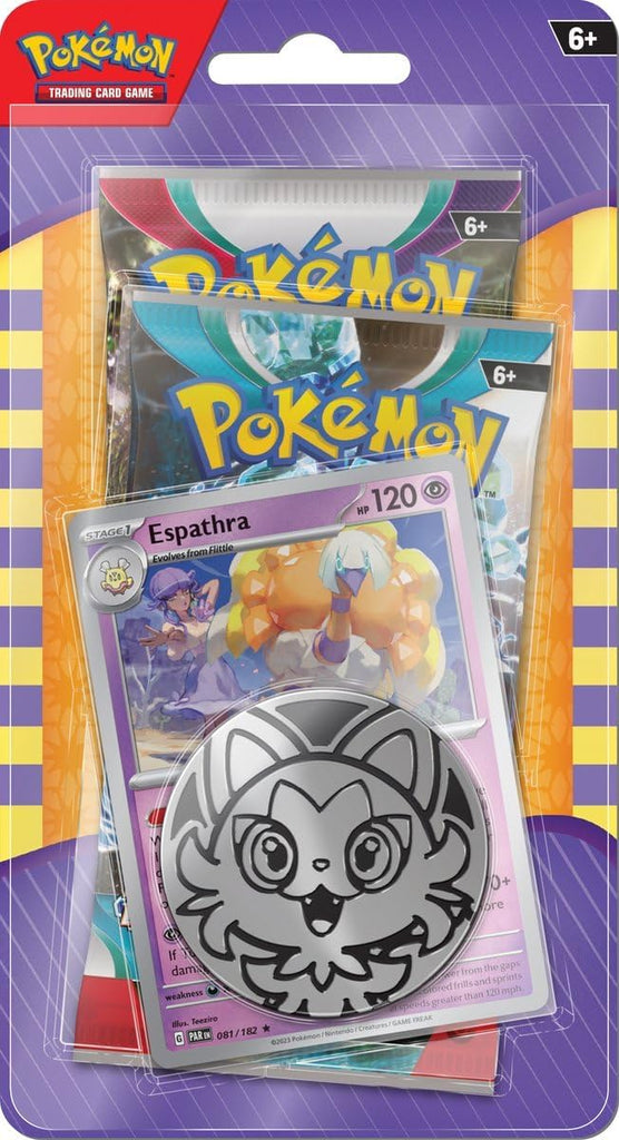 Pokémon 2 Booster Pack Blister Espathra Englisch mit Promokarte und Münze