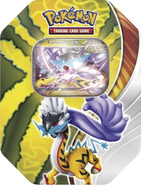  Pokémon Tin Box Furienblitz ex – Paradox Schicksale – Deutsch