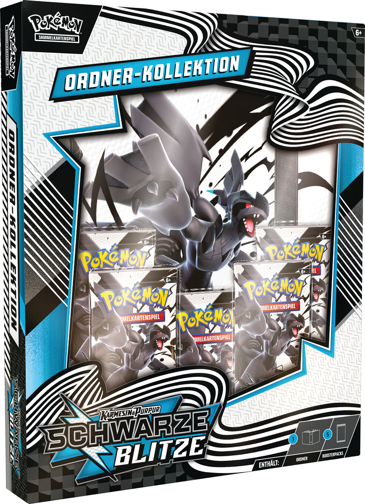  Pokémon Schwarze Blitze Binder Kollektion – Ordner & Booster – Deutsch