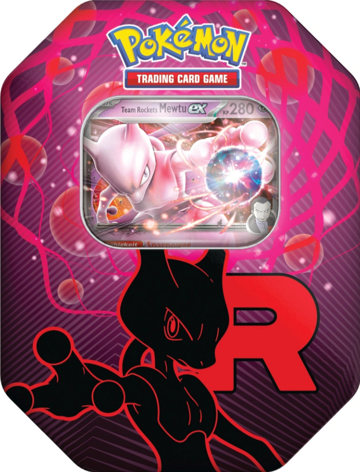 Pokémon Team Rockets Mewtu ex Tin-Box Deutsch mit Promo-Karte und Boostern