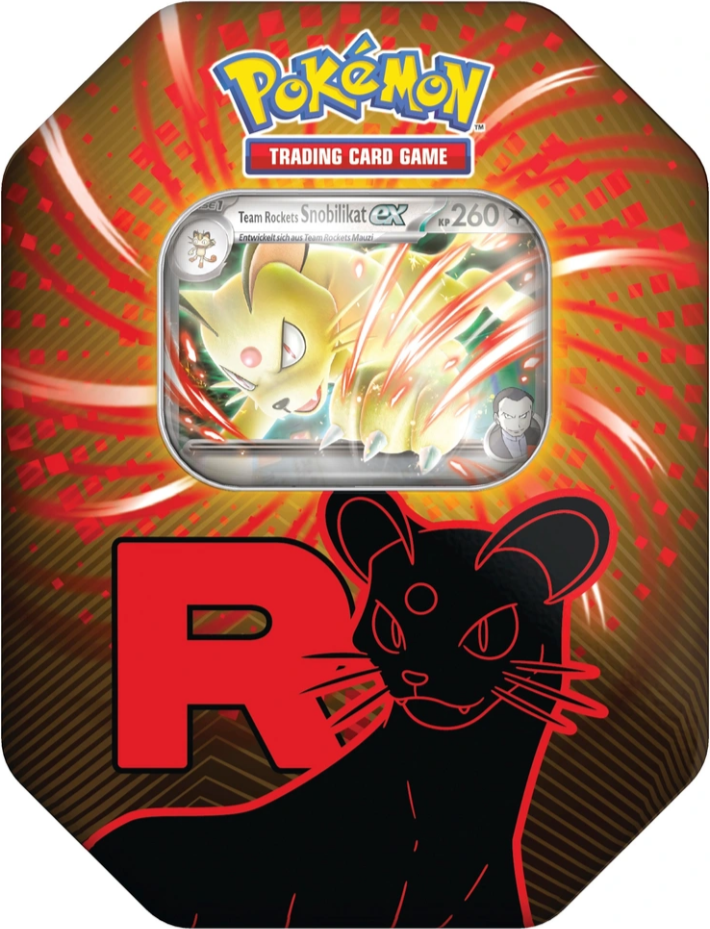 Pokémon Team Rockets Snobilikat ex Tin-Box Deutsch mit Promo-Karte und Boostern