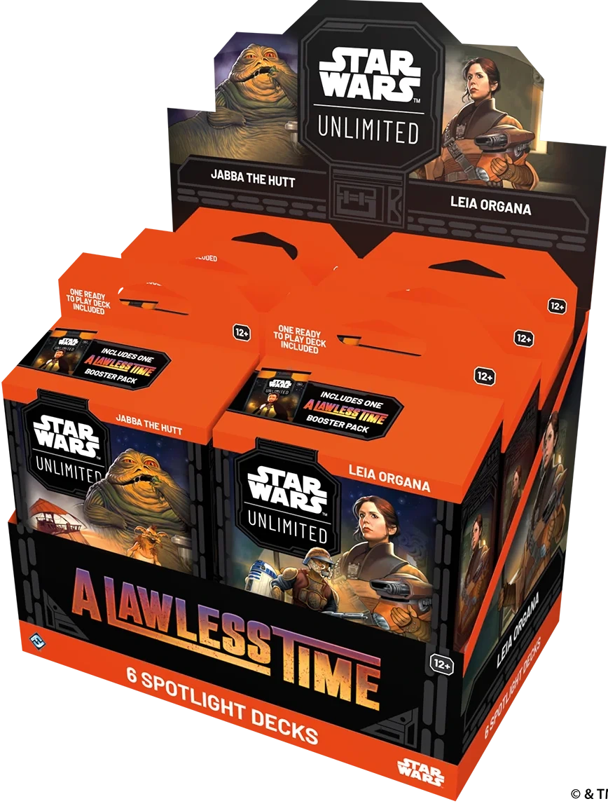 Star Wars Unlimited TCG A Lawless Time Booster Display